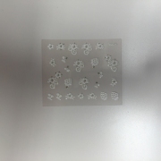 3D Sticker weiss XF 006